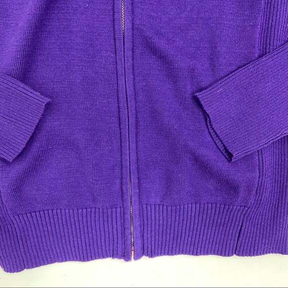 Lauren Ralph Lauren royal purple knit sweater Med - Picture 6 of 10